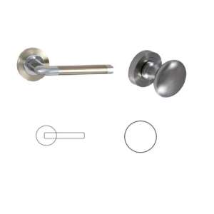 Lindo Körrozettás Szatén Króm Felület PZ Gomb/Kilincs door handle, satin chrome finish, modern design - Open shutter