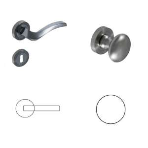 Future Rozettás Szatén Króm Felület BB Gomb/Kilincs 104820967 - Domino