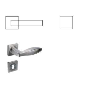 Ovál Négyzetrozettás Szatén Króm Felület WC Gomb/Kilincs 104820975 - Domino