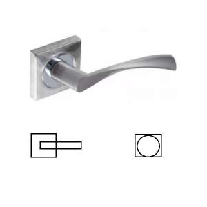 Gréta Négyzetrozettás Szatén Króm Felület WC Gomb/Kilincs 104820976 - Domino