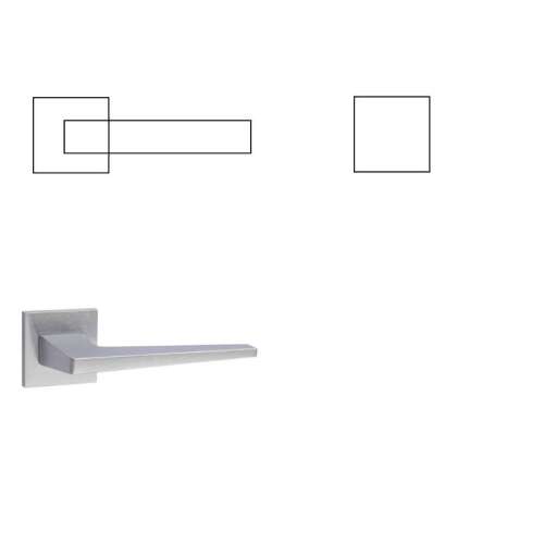 London (Flake) Mattchrom quadratische satinierte Chromoberfläche WC Knopf/Türknauf 104820984