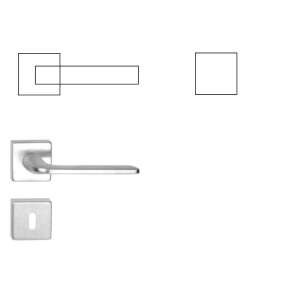 Milly (Oregon) BB Knopf/Knopf mit quadratischer Rosette und satinierter Chromoberfläche 104820985 - Forme