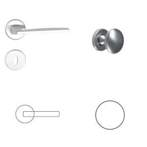 Modena Körrozettás (Light) Szatén Króm Felület BB Gomb/Kilincs 104820989 - Forme