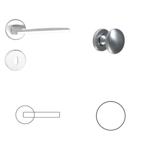 Modena Buton/Mâner pentru WC suprafață crom satinat 104820990