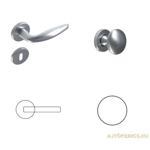 Easy Premium WC Knopf/Türknauf mit satinierter Chromoberfläche 104820994