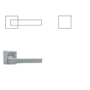 Flash Italienischer quadratischer BB Knopf/Türknauf mit satinierter Chromoberfläche 104821010 - Manital