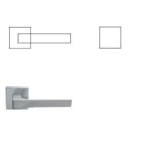 Flash Italienischer WC Knopf/Türknauf quadratisch mit satinierter Chromoberfläche 104821011 - Manital