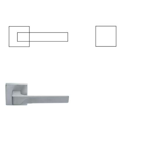 Flash Olasz Négyzetrozettás Szatén Króm Felület WC Gomb/Kilincs 104821011