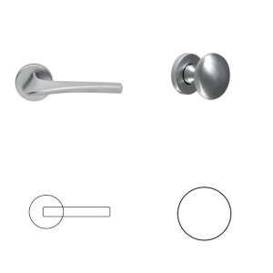 Master Olasz Körrozettás Szatén Króm Felület WC Gomb/Kilincs 104821013 - Manital