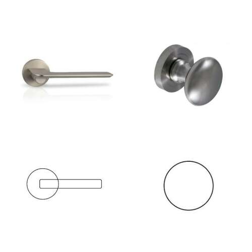 Mantis Körrozettás Szatén Króm Felület PZ Gomb/Kilincs 104821029