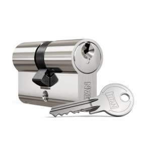Titán K1 cylinder lock, 30/30 satin chrome finish, 3 keys - Open shutter