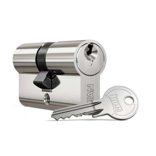 Titan K1 Cylinder Lock 40/40 Satin Chrome Finish (3 Keys)