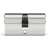Titán K5 cylinder lock, 30/40 satin chrome finish