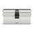 Titán K5 cylinder lock, 35/50 satin chrome finish