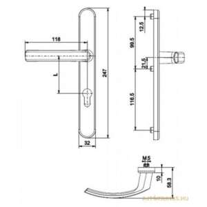 Hero Redőnyös rövid nyakú szatén króm kilincspár 92 PZ 104821309 - Perfekto