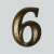Antyczny numer domu z brązu 6