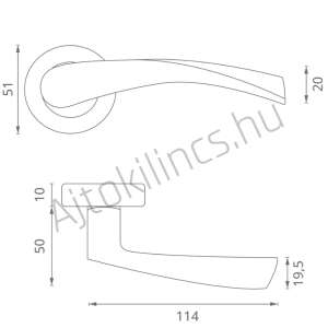 Gréta Pro Runder WC Knopf/Türknauf mit Antiquitäter gescheuertr Oberfläche 104821339 - Perfekto Türknäufe & Türklinken