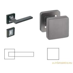 Topaz Quadrat Anthrazit/Graphitgrau WC Knopf/Türknauf 104821389 - Bau & Renovierung