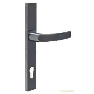 Hero Szögletes Biztonsági Antracit/grafit szürke  90 PZ door handle, black, modern, security, 3 point locking - Perfekto