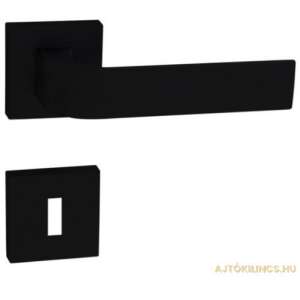 Black square rosette door handle with lever, Cinto - Perfekto