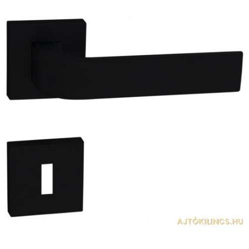 Black square rosette door handle with lever, Cinto