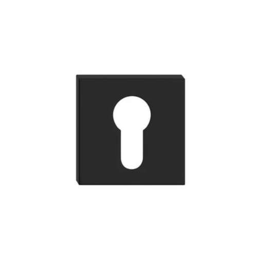 Quadratische schwarze PZ Schlossabdeckung von unten nach oben 104821455