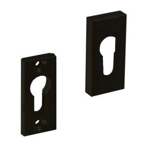 Hero Czarny Szyld PZ, kwadratowe okucia zabezpieczające do drzwi - Perfekto Gałka i klamka do drzwi