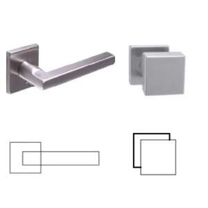Ella Quadrat Edelstahl Inox BB Asymmetrischer Knopf/Knopf 104821560 - Gomboss Türknäufe & Türklinken