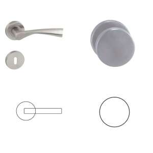 Gréta (Galaxy) Rozettás Rozsdamentes Inox PZ Gomb/Kilincs 104821581 - Perfekto