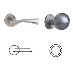 Gréta (Galaxy) Rozettás Rozsdamentes Inox WC Hengeres Gomb/Kilincs 104821582 - Perfekto