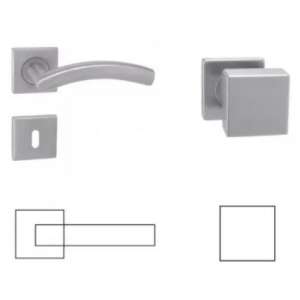 Alex Din Fix Tüske Quadrat Szett Rozsdamentes Acél Ajtókilincs Aszimmetrikus Gombbal - Perfekto
