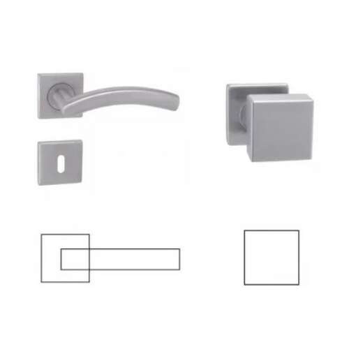 Alex Buton/Mâner asimetric PZ din oțel inoxidabil