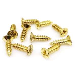 Set de șuruburi de culoare cupru, 4 bucăți. Ideal pentru diverse proiecte DIY și reparații. - Șuruburi