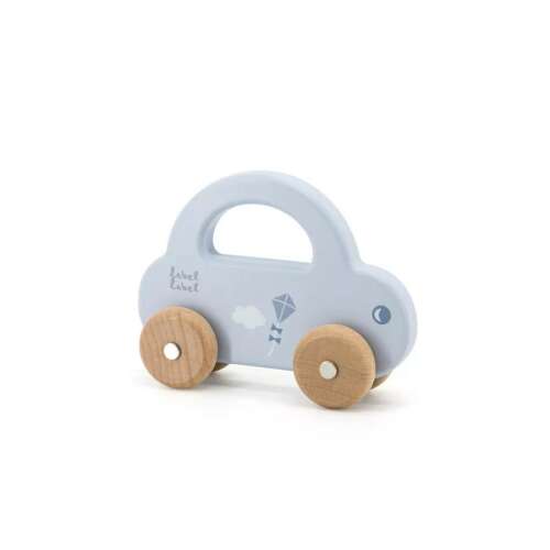 Label Label kék fa játék autó fogantyúval kisgyermekeknek