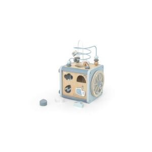 Label Label 5 az 1-ben Aktivitás Kocka - Fa fejlesztő játék kisgyermekeknek - Label Label