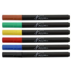 Nassau Fine Art CraftArt Set markere pentru sticlă și porțelan - 6 culori - Pixuri