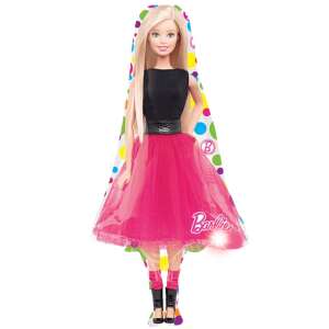 Barbie KidMania® foil balloon, 95x46 cm, pink dress, polka dot pattern - Home & Garden