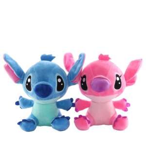Stitch and Angel KidMania plush toy set, 20 cm, blue and pink, for kids - Nonbrand Plush Toy