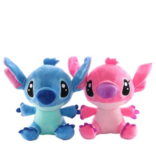 Комплект плюшени играчки Stitch и Angel KidMania, 20 cm, син и розов, за деца