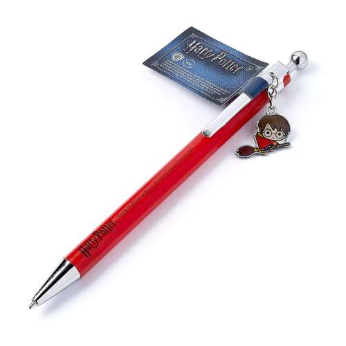 Harry Potter red ballpoint pen with Harry Potter charm