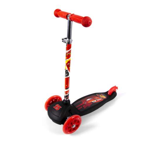 Cars 3 wheel scooter for kids, red, adjustable height, Disney