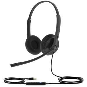 Yealink UH34 Lite Dual Teams USB Headset, black, for Microsoft Teams, noise-canceling microphone, comfortable earcups - Headphone