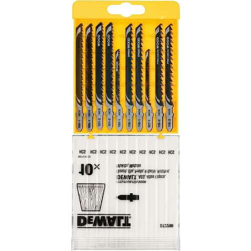 DeWalt DT2290 dekopírfűrészlap készlet, 10 db, fa, laminált lemez és műanyaghoz