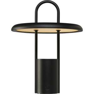 Stelton Pier Czarna Lampa Stołowa z Akumulatorem, nowoczesny design, przenośna, światło LED, 25 cm - Stelton