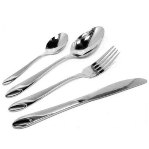 Bachmayer BM-2440 24 részes rozsdamentes acél evőeszköz készlet, késekkel, villákkal, kanalakkal és kiskéssel