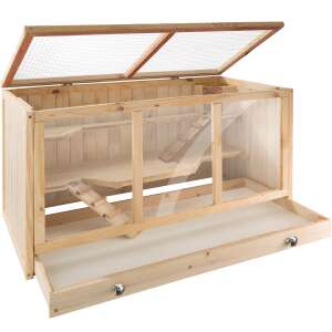 Wooden Rodent Cage 95x50x50cm 104836185 - Pet Care