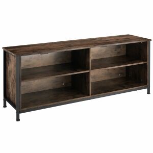Angled view of Navan rustic industrial TV stand - Dresser