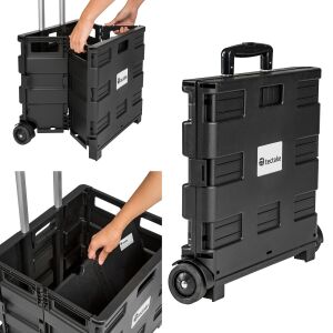 Folding Shopping Trolley with Wheels 122112497 - Shopping Cart