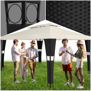 TecTake Záhradný Altánok - Ratanový - 3x4m 112425093