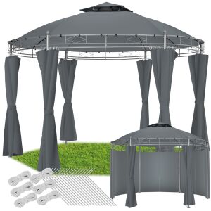 Siana Luxury Round Garden Gazebo Ø 3.5m 112428666 - Garden Gazebo